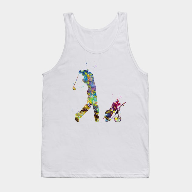 Man golfer Tank Top by erzebeth